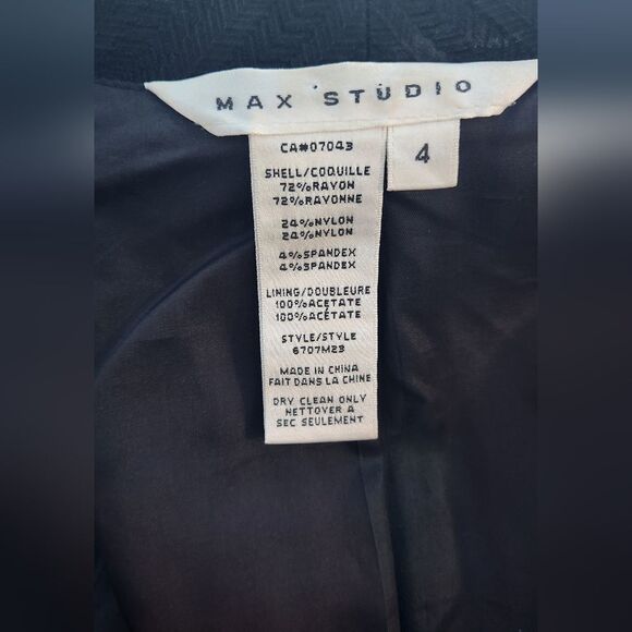Max Studio Black Blazer - Size 4 - Picture 7 of 8